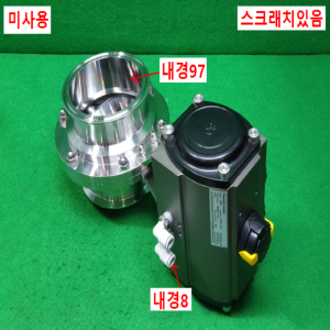 주50037/미사용공압스텐자동버터플라이밸브/RD80