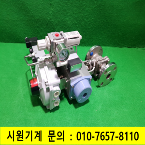주55127/미사용공압식후렌치자동밸브/스텐레스밸브/볼밸브/150-1CF8/AP03DA0BX2XIS